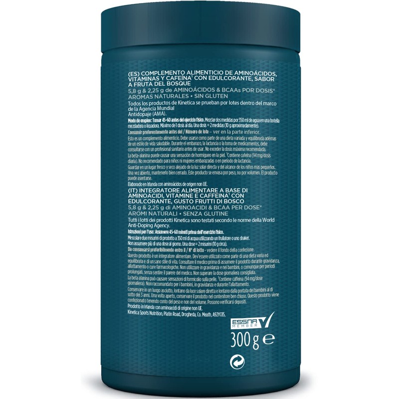 Kinetica PreFuel, Pre Workout, 5.9g Amino Acids & 2.3g BCAA's