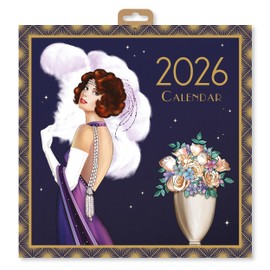 Claire Coxon Art Deco 2026 Square Wall Calendar | Monthly Planner Featuring Original Art Deco Illustrations | Elegant Decorative Calendar