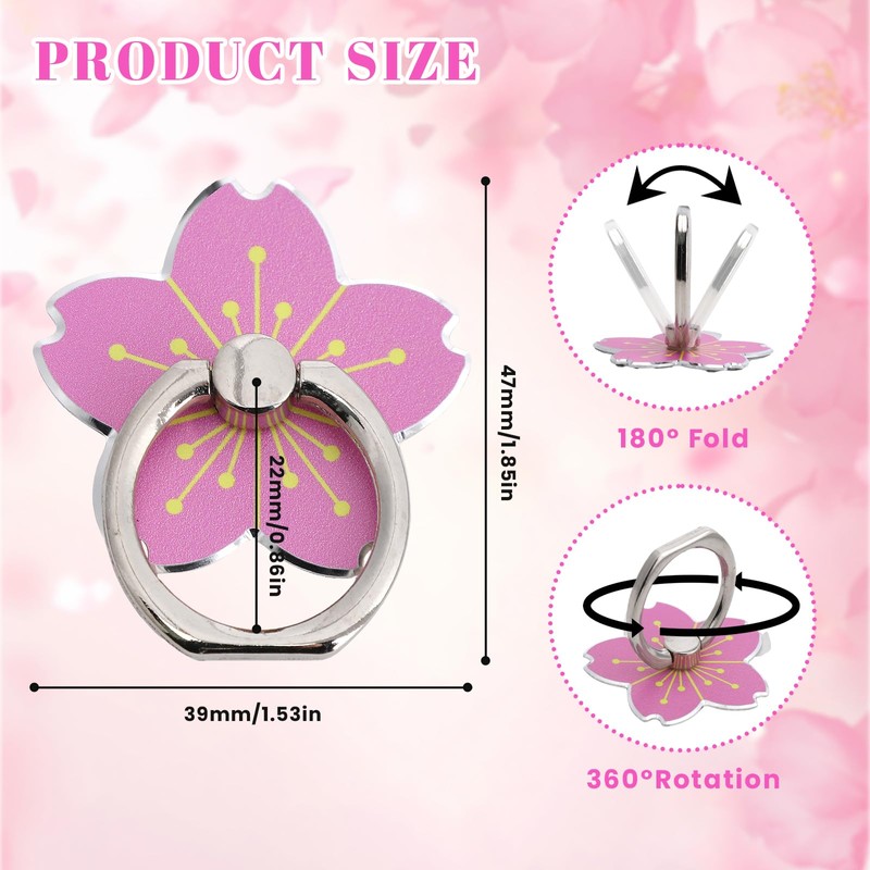 8 Pcs Cell Phone Ring Stand, Flower Shaped Phone Ring