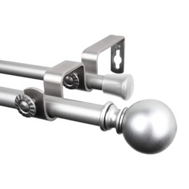Rod Desyne 5710-285D Luna Double Curtain Rod, 28-48 inch, Satin Nickel