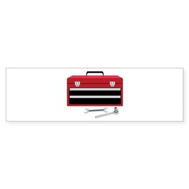 CafePress Tool Box Bumper Sticker 10"x3" Rectangle Bumper Sticker Car Decal (10 Pack)