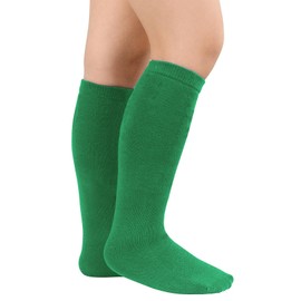 Zando Kids Green Socks Boys Soccer Socks St Patrick's Day Socks Girls Athletic Socks Youth Soccer Socks Girls Knee High Socks 6-9 Years Green