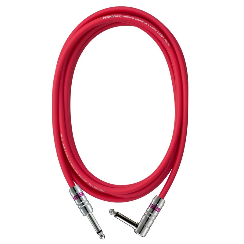 Providence LE501 Shielded Cable 1m S/L Plug (Straight/L Type), Red