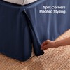 Comfort Beddings Bed Skirt Queen Size Blue 100% Cotton Blend