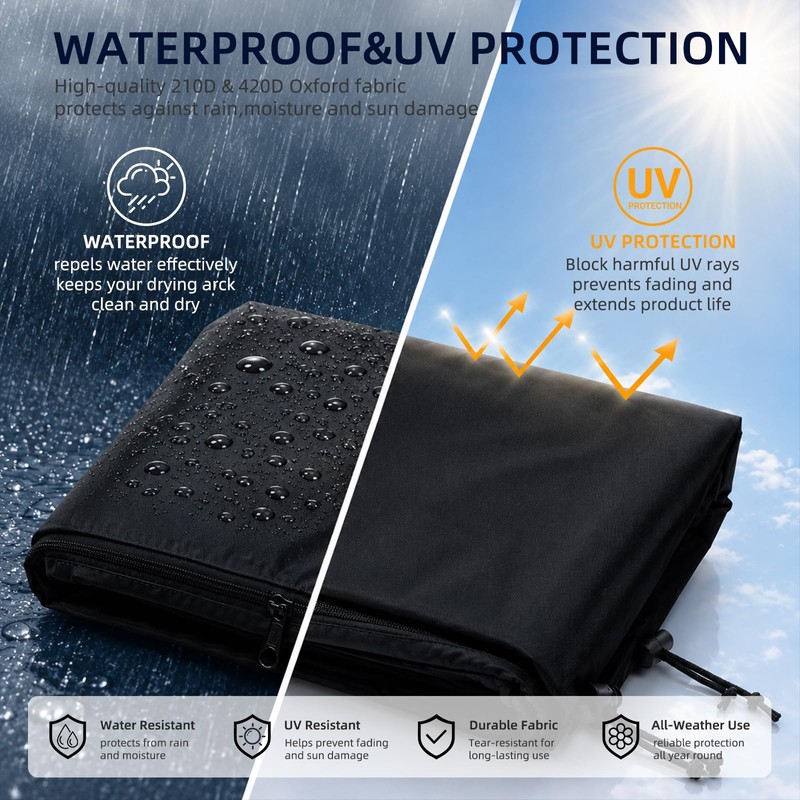 Lumora Rotary Washing Line Cover, Rotary Dryer Cover with Zip
