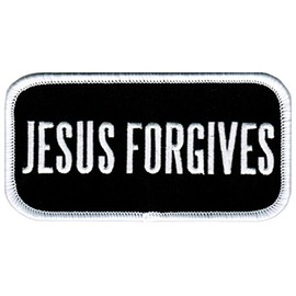 Jesus Forgives Patch Embroidered Iron-On Religious Christian Emblem