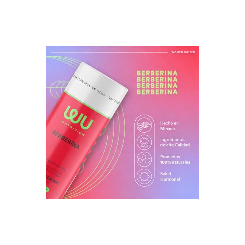 Nutrition Berberina Hcl 1000 120 Cápsulas Meses Suplemento Alimenticio Pura