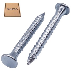 SKIR'CO (30 pcs) Steel 4.0 x 40 mm Annular Ring Shank Nails, Zinc Plated Steel Nails