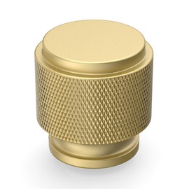 Amerdeco 10 Pack Matte Gold Knurled Cabinet Knobs Kitchen Cabinet Pulls for Drawer Dresser, Cupboard and Wardrobe AM003