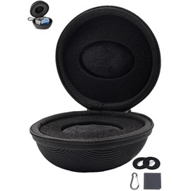 TICFROG Travel Watch Case, Portable Single Watch Case Roll Storage Box for Men's Wristwatches & Smart Watches up to 50mm with 7.08'' X 7.08'' Cleaning Cloth, Black