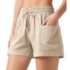 Willit Women's Linen Shorts Casual Summer Shorts High Waisted Comfy