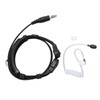 Throat Mic Earpiece 7.1mm Plug with Finger PTT Portable for