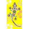 Miracle Home. Microfibre Beach Towel, 100% Polyester, Yellow, 75 x