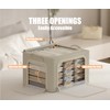 3 Openings Clothes Storage Bins with Metal Frame, Foldable Storage