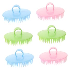 MERRYHAPY 6pcs Scalp Shampoo Brush for Adults Hair Exfoliator and Relaxation Tool Ergonomic Design for Colors for Shower Use
