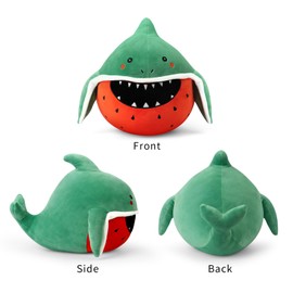 Nuokin Shark Plush Toy for Kids Stuffed Animal with Watermelon Soft Novelty Toys for Boys and Girls Birthday Gifts