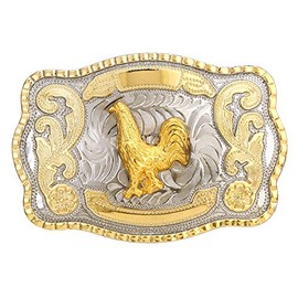 Man's Western Belt Buckle Cowboy Rodeo Gold Belt Buckle for Men and Women