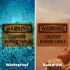 (2 Pack) Caution Buried Cable OSHA Warning Sign 5 Inch