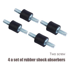 Anti-Vibration Rubber Isolator Mounts, Keenso 4 PCS Bobbins Double Screw Studs Shock Absorber Silentblock Car Boat Rubber Bobbins M4 10 * 10 Shock mountsilentblock m4