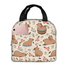 Nmbvcxz Capybaras Lunch Box Insulated Lunch Bags for Women Men Adults Cooler Tote Bag for Work Picnic Gifts