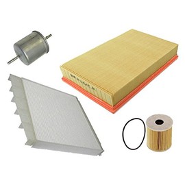 for Volvo S-80 2.9L (late) Air Oil Fuel Cabin Filtration KIT (4 pcs) OEM MAHLE