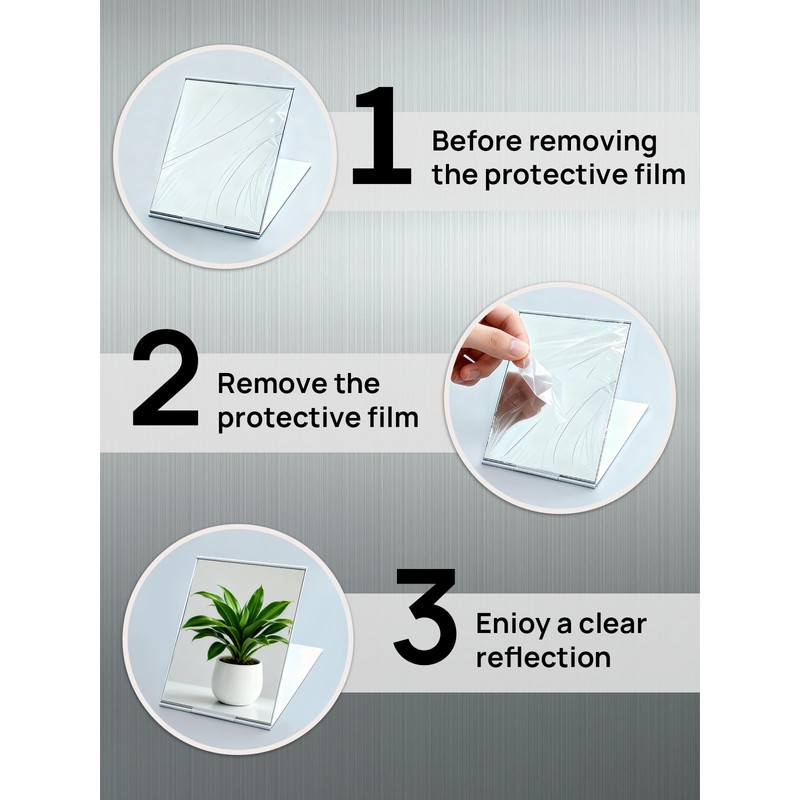 MIRRORNOVA Portable Folding Mirror, Ultra-Slim Makeup Tabletop Mirror for Travel