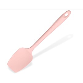 Silicone Spatula Scrapers 600°F Heat Resistant Food Grade Kitchen Rubber Baking Cooking Tool Nonstick Utensil Set for Mixing, Scraping, Folding, Stirring, Serving，Pink