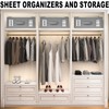 KYEVIS Bed Sheet Organiser, 2 Pack Bedding Storage Box with