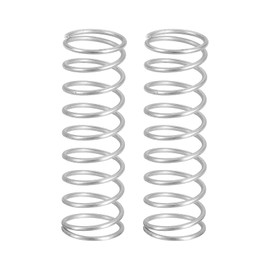 QUARKZMAN Pack of 2 Compression Springs, Stainless Steel Coil Springs, 1.2 mm Wire Dia. x 15 mm Outer Dia. x 50 mm Length Extension Spring Ballpoint Pen Compression Springs for Workshop, Home Repairs,