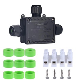 SZFUDIGO Waterproof Junction Box for Outdoor Use, Cable Connector, Waterproof Junction Box, 3-Way Cable Gland M25, Cable Diameter is 5 mm - 14 mm, Surface-Mounted Junction Box (T-shaped)