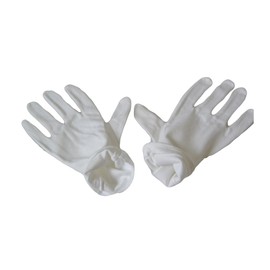 Men's 100% Soft White Cotton Gloves (Medium) x 2 Pairs