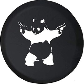 Spare Tire Cover Banksy Panda with Guns (Fits: SUVs Camper Accessories RV Accessories Size 31 Inch