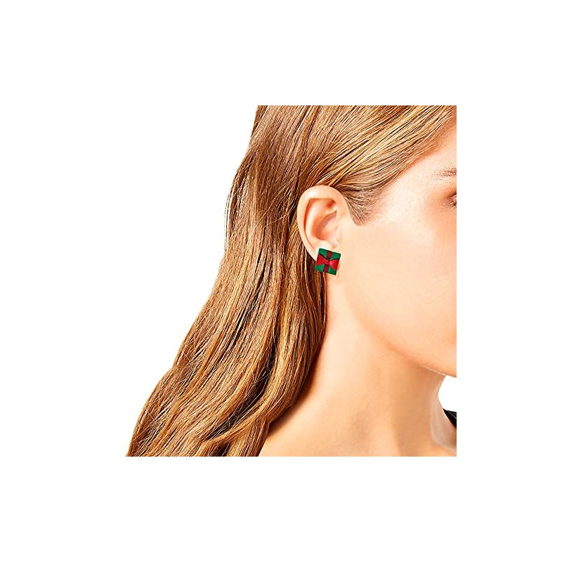 Betsey Santa Hat Mismatched Stud Earrings, RED, (373138GLD600)