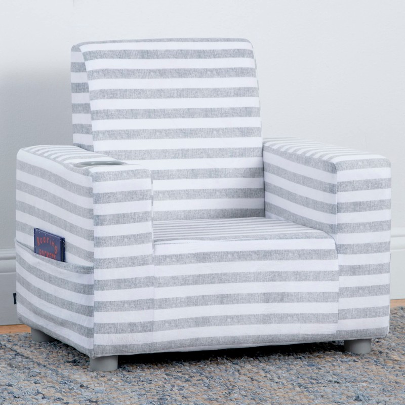 GAP GapKids Upholstered Chair, Grey/White
