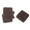 4PC Square Genuine Leather Coasters Tan