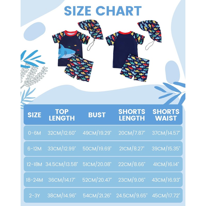 WYTbaby Costume da bagno per bambini, a due pezzi, a
