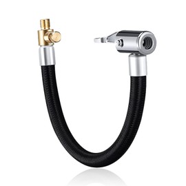 Coollooda Car Motorcycle Air Pump Hose Valve Extension Tube Pump Extension Hose 32TPI/0.3 Inch Car Bike Extension Hose Compatible with Air Hose Nut Air Pump Tire Valve Connection Pipe Connection Motorcycle Accessories Black Hose Length 7.9 inches (20 cm)