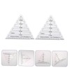 COHEALI Acrylic Quilting Templates 2pcs Equilateral Triangle Ruler Marking Ruler
