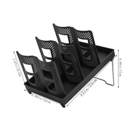 Foldable Organizer Cup holder Lid dispenser, Cup Storage Organizer Suitable For lounge Countertop Coffee Station bar Restaurant Cup Organization Mobile Coffee trailer Coffee Shop (Double row 2PCS)