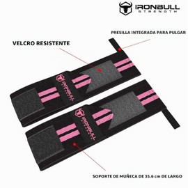 Muñequeras para mujer con trabillas para pulgar, grado profesional de 12 pulgadas, soporte de muñeca y compresión para entrenamiento cruzado, levantam