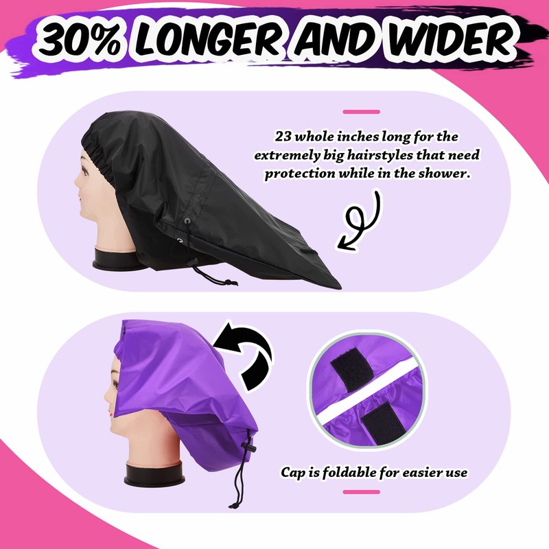 Gorro de Ducha Trenzado Grande Gigante Gorro de Baño Trenzado