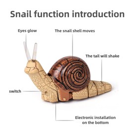 Tsiodot RC Snail Toy Realistic IR Remote Control Insect Car Vehicle Electric Animal Toy for Kids’ Birthday