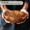 Wooden Bowl for Kitchen Counter, Decorative Fruit Bowl, Teak Wood