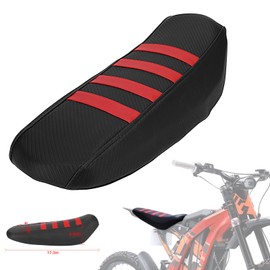 IUVWISN Dirt Bike Seat Cover for Surron Thicken and Widen Seat Cushion Sur Ron Light Bee X/S Electric Bike Red,High Elastic Leather