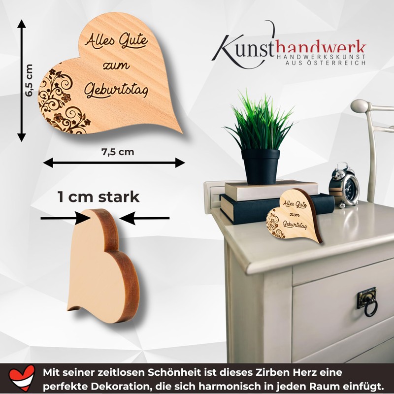 Pine Heart Mini in High-Quality Packaging (Happy Birthday)