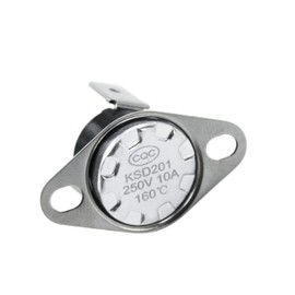 ORTVS KSD201 160-0 for GE WB27X11210 Microwave Oven Thermostat, Thermal Fuse Temperature Control Switch Sensor, Microwave Oven Coffee Maker Normally Closed Thermostat 1 Pcs