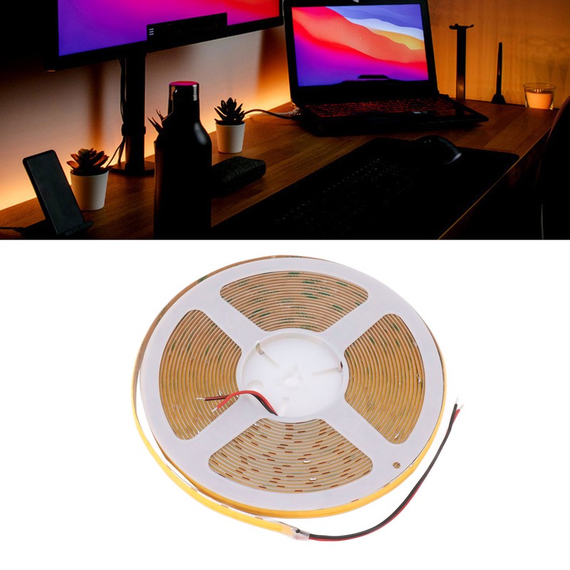 COB LED Strip Light High Brightness Adhesive Flexible Double Row