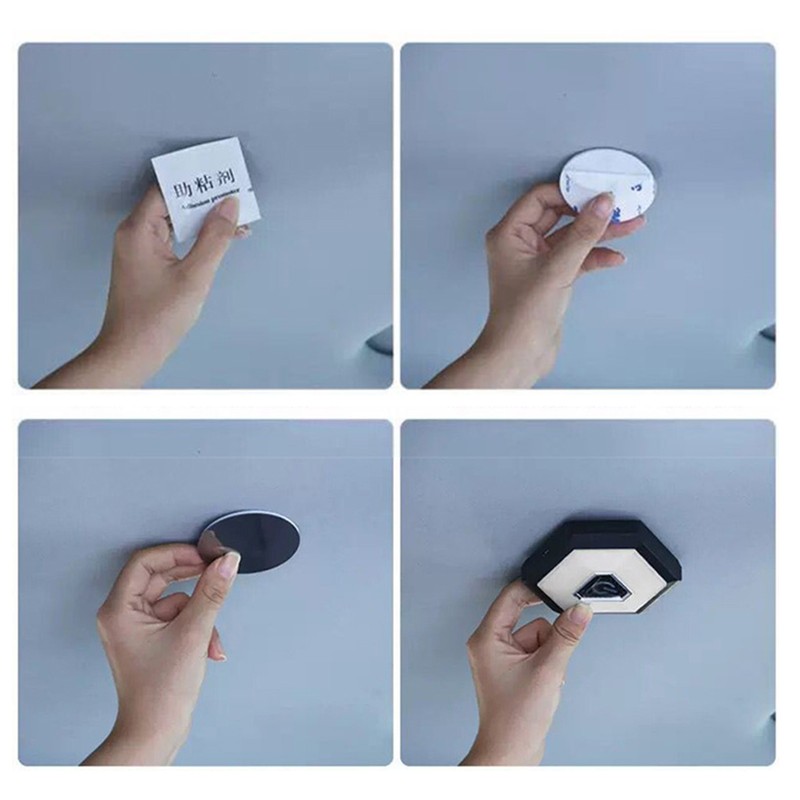 Auto Ceiling Lamp LED Rechargeable Interior Press Light 10.5x9.2x1.2cm Car