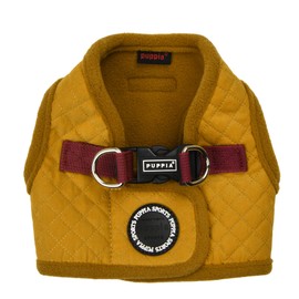 Puppia Irvin Vest Dog Harness Step-in Warm Winter Diamond Pattern for Small and Medium Dog, Mustard, Large