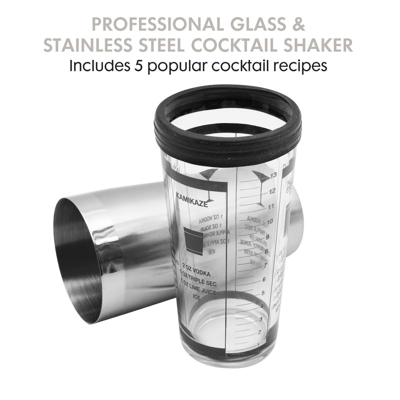 Oggi Pro Stainless-Steel 10-Piece Cocktail Shaker and Bar Tool Set